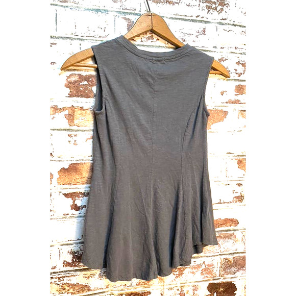 Anthropologie Eri + Ali Evie Pure Cotton Sleevless Peplum Flowing Blouse - Picture 10 of 10